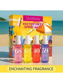 SHEIN 1 Set (4 Bottles) 400 Ml Digital Perfume, Long-Lasting Fragrance, Simple Design, Suitable For Weddings, Birthdays, - Multicolor - View 2