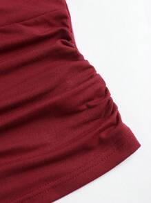 Sweetra Y2K Sexy Twist-Knot Halter Neck Minimalist Pleated Tank Top, Versatile - Multicolor - View 3