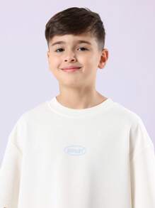 SUMWON 经典宽松T恤运动裤套装，青少年男童街头休闲春秋套装