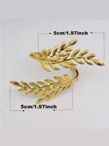 SHEIN 1/4/6pcs Gold Colored Harvest Wheat Napkin Rings For Home Kitchen, Restaurant, Parties, Hotels, Farms, Weddings, Etc