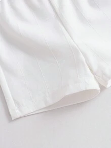 Souflis Souflis Set de 2 piezas para niño pequeño, camisa de manga corta con cuello vuelto y pantalones cortos a cuadros con parche