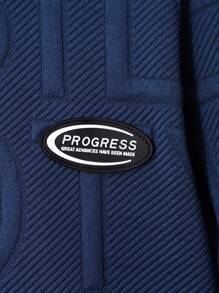 SHEIN Vacaura 3 件套：Tween Boy 字母纹理运动衫、运动裤和背包（每件商品可单独出售）