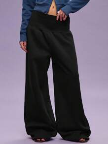 COUREZ Low Rise Wide Leg Joggers /Y2K Winter Clothes For Women Fall Women Clothes Clothes Jersey Cotton,Fall Clothes For Women Black Pants