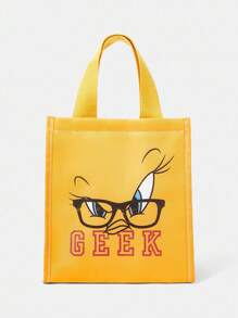 LOONEY TUNES X SHEIN Bolsa de almuerzo aislada de moda, bolsa funcional, bolsa de almuerzo, bolsa refrigeradora