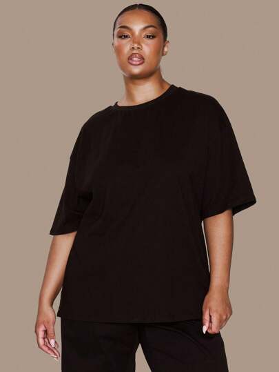 MUSERA Plus Size T-Shirt Spring, Vacation, Summer, Holiday, Elegant, Casual