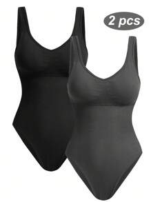 Easithlete 2pcs Seamless Yoga Jumpsuit With Built-In Padded Sports Bra - Multicolor - View 1