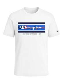 Champion 夏季男士圆领短袖休闲基本款T恤 - 白色 - 查看 4