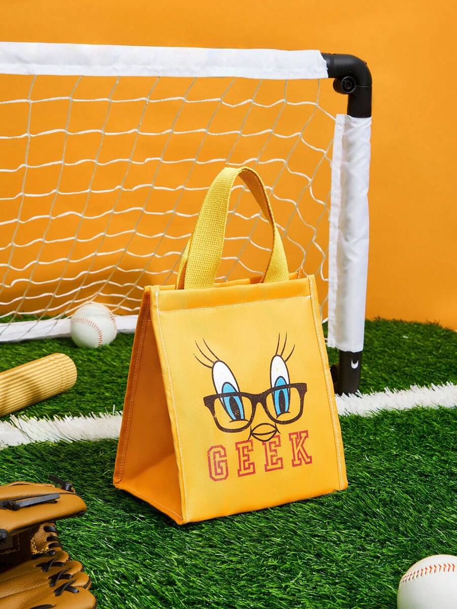 LOONEY TUNES X SHEIN Bolsa de almuerzo aislada de moda, bolsa funcional, bolsa de almuerzo, bolsa refrigeradora