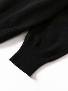 Manfinity Homme Plus Size Men's Casual Loose Solid Color Single Breasted Long Sleeve Cardigan , Fall Winter