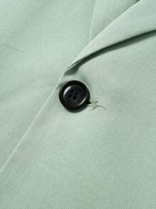 Calvornis Men's Summer Short-Sleeved Suits & Suit Shorts, Suitable For Daily Business Parties,Men's 2 Pieces Short Sleeve Blazer Top And Shorts Set, Casual Fashion Suitable For Daily Commuter Men's Daily Casual Summer Vacation Set, INS Best Seller, Solid Color Short Sleeve Single Breasted Blazer With Elastic Waistband. Perfect For Going Out And Daily Wear, And Features A Button Closure For A Stylish And Versatile Look. This Shirt Short Sleeve Shorts Set Is Perfect For Hawaiian Beach Vacations, Music Festivals, And Everyday Street Style. It Makes A Great Gift For Your Boyfriend Or Husband. Streetwear Men's Short Sleeve Shirt Men's Shirt Streetwear Men's Fashion Shirt Shorts Men's Fashion Shirt Men's Shirt Men's Suit Men's Shirt Set Men's Clothing Men's Shirt Summer Men's Shorts Set - Green - View 3