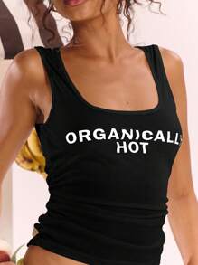 MUSERA Canottiera con scollo a barca e grafica con slogan, adatta per primavera, estate, Ibiza, vacanze, cute, festival, vacanza al mare, spiaggia, stile boho, top estivi da cowgirl per vacanza e festival