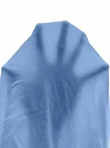 SHEIN LUNE Top de verano informal de unicolor con cordón lateral - Celeste - Ver 7
