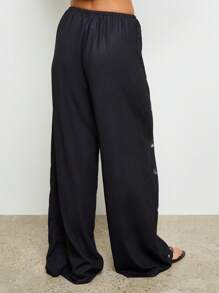 AiiRZ Palazzo Wide Leg Lounge Pants With Nautical Starfish Shell Print Drawstring Waist Resort Beachwear Summer Holiday Pants