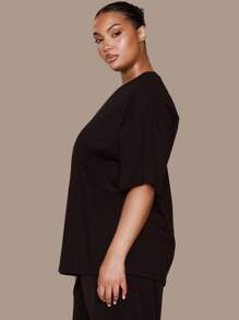 MUSERA Áo thun cỡ lớn, thích hợp cho mùa xuân, kỳ nghỉ, mùa hè, lễ hội, thanh lịch, thường ngày. - màu đen - Xem 4