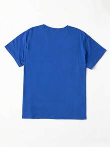 SHEIN LUNE 西部格言印花圆领短袖加大码T恤