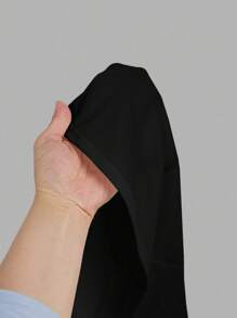 SHEIN 青少年男孩简约纯白色运动休闲服，舒适、百搭，适合日常穿着、上学、外出和锻炼