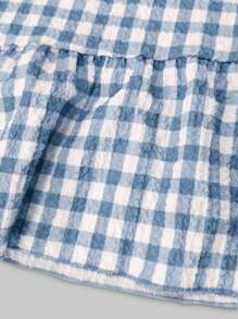 INAWLY Women's Plaid Wide Leg Loose Casual Pants, Versatile Fall Cloth For Women - Blue - View 7