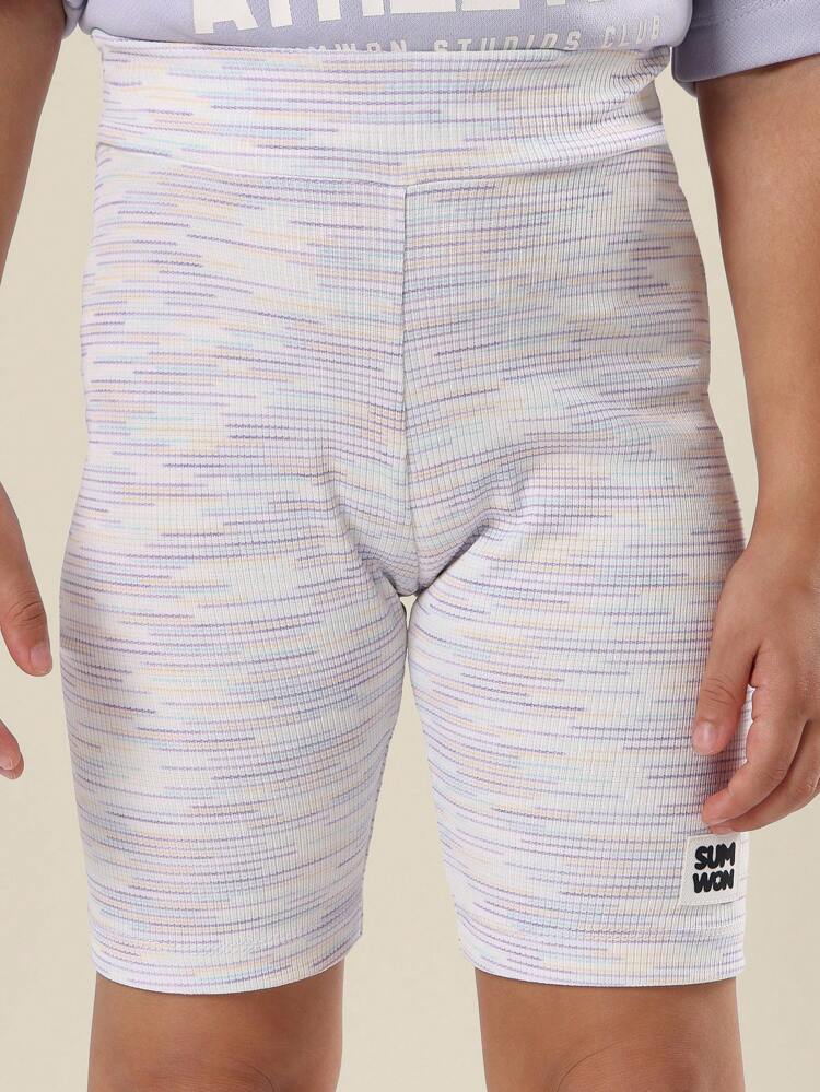 Ensemble coordonné t-shirt graphique surdimensionné et short de cyclisme