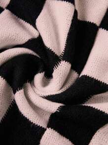 Chiquease Women's Checkerboard Long Sleeve Loose Casual Cardigan - Multicolor - View 3