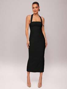 Silquee 早春纯黄色浪漫情人节和约会之夜海滩度假女士纯色荷叶边下摆露背连衣裙、亚麻情人节连衣裙、派对连衣裙、浪漫约会连衣裙、婚礼伴娘迷你连衣裙、舞会礼服、休闲办公室连衣裙、白色连衣裙、生日迷你连衣裙、度假连衣裙