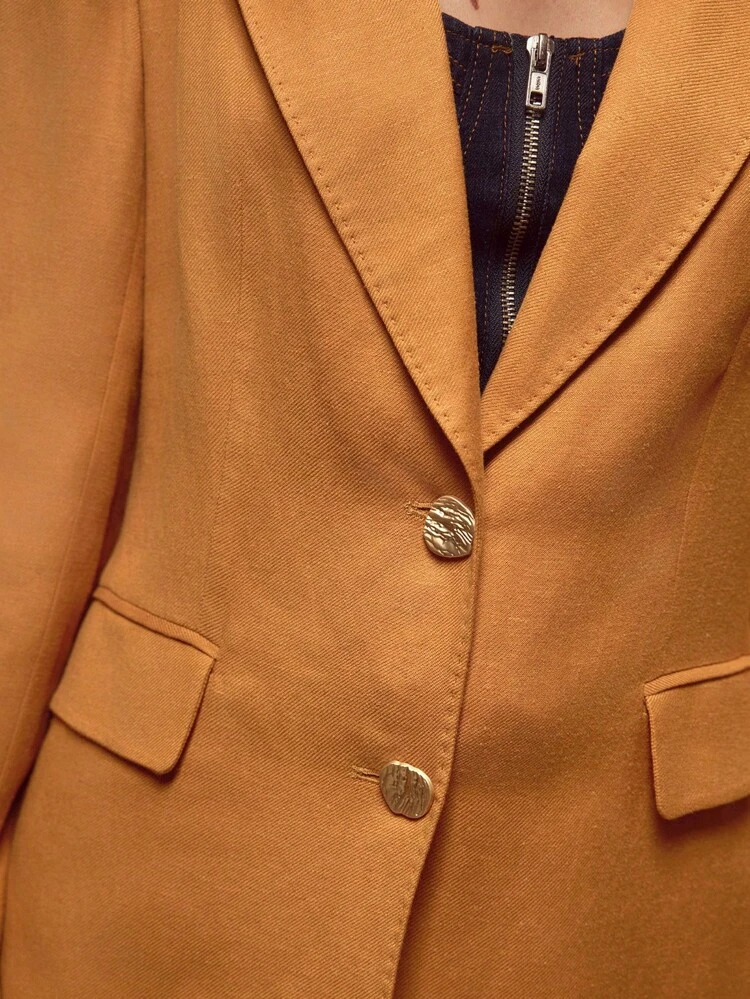 LINEN BLEND THIN BLAZER FOR SUMMER