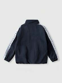 Young Girls Casual Fashion Long Sleeve Lace Decor Pocket Jacket