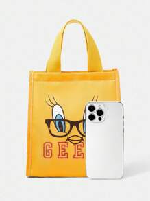 LOONEY TUNES X SHEIN Bolsa de almuerzo aislada de moda, bolsa funcional, bolsa de almuerzo, bolsa refrigeradora