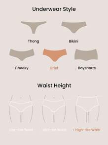 LUVLETTE 高腰三角裤 基本款 收腰 塑身衣 透气 黑色 女士内裤 - 黑色 - 查看 10