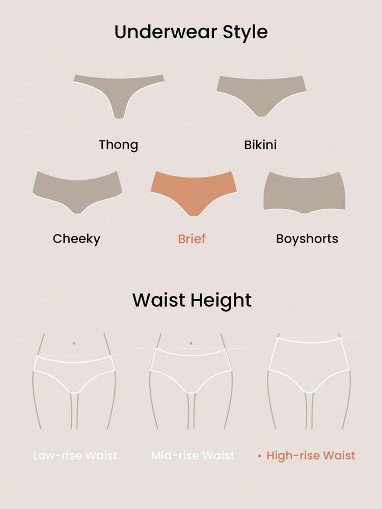 High-Waist Briefs Airy Black Panty Underwear Women