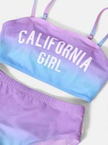 SUMWON California Girl Two Piece Swim Set Beach Summer Vacation Bikini Set Swimming Pool Party Resort Cruise Holiday Suit - Multicolor - View 3