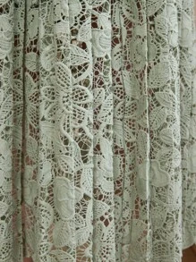 DAZY Set elegant de două piese pentru femei, cămașă și fustă din dantelă, model patchwork