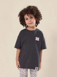 SUMWON Oversized Kids Self Love Collection T-Shirt Animal Print Leggings Set Casual Fall Winter Spring Outfit Casual Streetwear