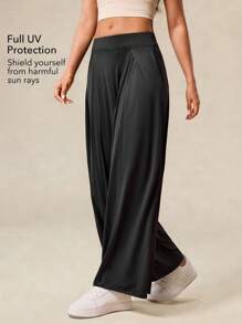 OutZeal Women Sports Pants Daily Casual Vacation UV Protection Cool Touch Wide Leg With Pocket - Black - View 3