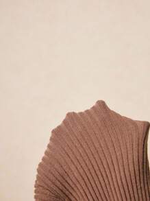 Poéselle Elegant Ribbed Knit Bodycon Sweater Dress For Women – Long Sleeve Collared Midi Dress,Ribbed Knit Dress,Long Sleeve Knit Dress,Autumn Midi Dress Women,Fall Winter Dress Women