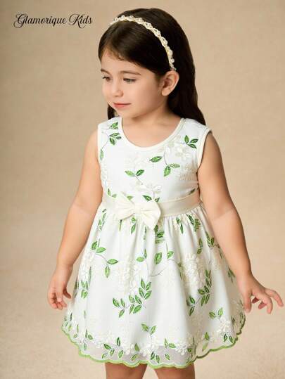 Glamorique Kids Vestido de princesa elegante de tul para bebé niña para fiesta y banquete