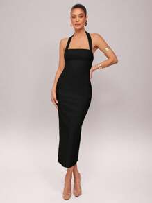 Silquee 早春纯黄色浪漫情人节和约会之夜海滩度假女士纯色荷叶边下摆露背连衣裙、亚麻情人节连衣裙、派对连衣裙、浪漫约会连衣裙、婚礼伴娘迷你连衣裙、舞会礼服、休闲办公室连衣裙、白色连衣裙、生日迷你连衣裙、度假连衣裙