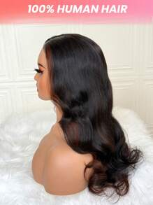 亮点棕色无胶假发 4x4 蕾丝闭合假发 100% 真人头发可穿戴假发每剪蕾丝 180% 波浪透明蕾丝假发每拔混合棕色亮点假发 - S1/Red - 查看 3