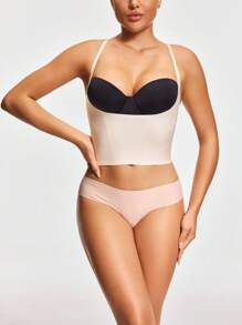 Shapelle Forme Top corto ajustado, elástico y transpirable de unicolor para mujer, ideal para el verano