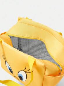 LOONEY TUNES X SHEIN Cute Cartoon Lunch Bag, Large Capacity Water-Resistant Lunch Box Bag For School Students, Travel & Picnic - Yellow - View 6