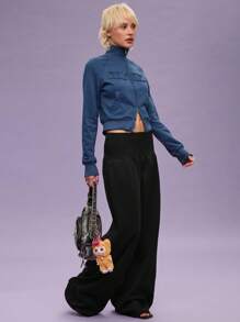 COUREZ Low Rise Wide Leg Joggers /Y2K Winter Clothes For Women Fall Women Clothes Clothes Jersey Cotton,Fall Clothes For Women Black Pants