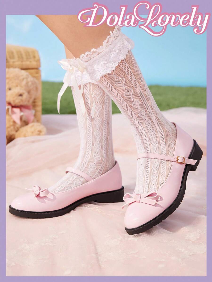 Dola Lovely New Fashionable Women's Chunky Heel Flats, Sexy Flat Party Shoes