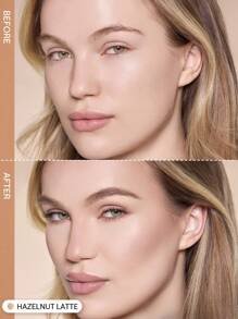 SHEGLAM 2-In-1 Contour & Highlight Stick-Hazelnut Latte Brand Beauty Makeup Face Paint Cosmetic For Women Girls Perfect For Fall Winter Ideal For Y2K Fancy Fashion Suitable For Birthday Christmas Present Party Ready Best Color