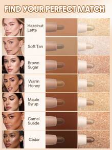 SHEGLAM 2-In-1 Contour & Highlight Stick-Maple Syrup Brand Beauty Makeup Face Paint Cosmetic For Women Girls Perfect For Fall Winter Ideal For Y2K Fancy Fashion Suitable For Birthday Christmas Present Party Ready Best Color