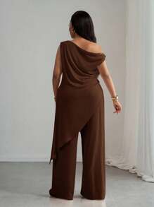 Slaydiva Bộ đồ đi nghỉ mát thường ngày mới, phù hợp cho mùa xuân và hè, màu mơ, đa năng, thích hợp cho tiệc sinh nhật, hẹn hò, hàng ngày, tối giản, gợi cảm, phong cách đường phố, áo thun dài tay màu trơn, vạt bất đối xứng - Bộ đồ đi nghỉ mát và dã ngoại thường ngày màu nâu, cỡ lớn, bộ hai mảnh thanh lịch, kín đáo dành cho nữ, trang phục giáo viên cho nữ. - màu nâu - Xem 3