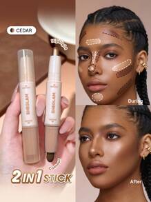 SHEGLAM 2-In-1 Contour & Highlight Stick-Cedar - Cedar - View 1