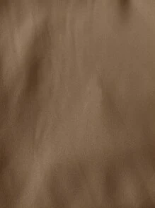 Musero 褶裥修身阔腿裤，夏季时尚街头风度假必备 - 鏽棕色 - 查看 6