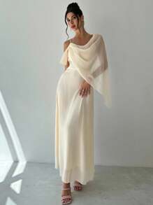 Firerie Elegant Romantic Women's Cocktail Party Evening Gown Dress With Ruffle Texture, Asymmetric Spaghetti Strap Neckline And Cinching Waist, Flowy A-Line Silhouette, Suitable For Summer Events And Occasions, Graduation Dress, Fall Dresses For Women