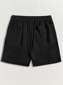 HIMLAND Loose Men's Drawstring Waist Jogger Shorts, Back To School