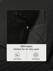 GLOWMODE Loose Fit Lightweight Air Flow Adjustable Back Closure Side Mesh Baseball Cap Daily Casual - Black - View 5