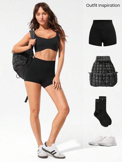 GLOWMODE FeatherFit™ Sculpt Push Up Power Play Compressive Built In Mesh Straps Removable Cups Back Demi Sports BH Medium Impact Running Jogging Workout Gym Training Active Fall view 8